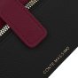 Conte Massimo Women's Long Wallet in Hammered PU, Two-Tone with Removable Wrist Strap — view 7