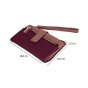 Conte Massimo Women's Long Wallet in Hammered PU, Two-Tone with Removable Wrist Strap — view 10