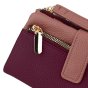 Conte Massimo Cartera Mujer de Piel Sintética PU Martillada con Correa de Muñeca Extraíble, Bicolor, Larga — vista 13