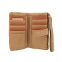 Conte Massimo Women's Long Wallet in Hammered PU, Two-Tone with Removable Wrist Strap — view 16