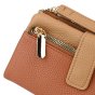 Conte Massimo Women's Long Wallet in Hammered PU, Two-Tone with Removable Wrist Strap — view 20