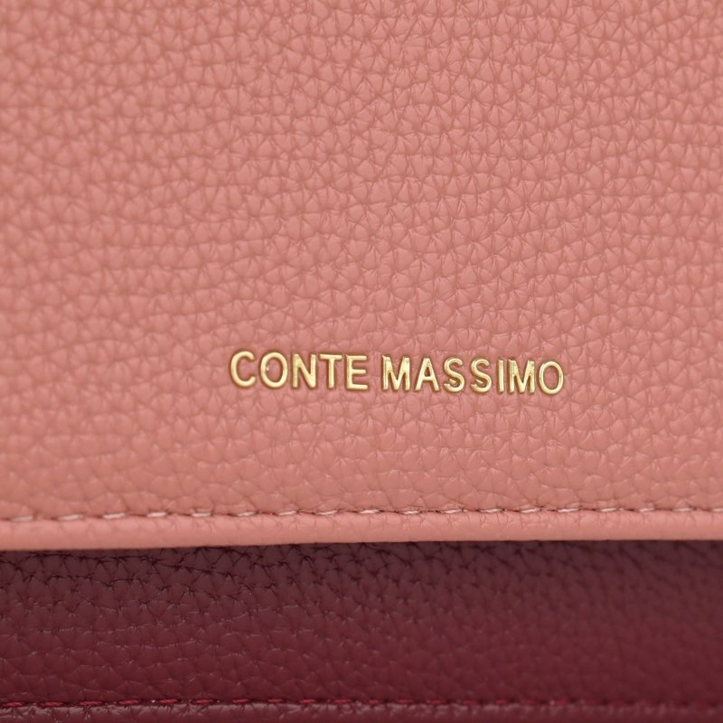 CONTE MASSIMO Elegante Damen-Umhängetasche aus zweifarbigem Kunstleder, Mini-Tasche fürs Handy — Ansicht 14