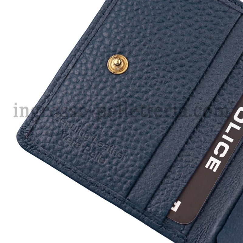 Police Women's Compact Genuine Leather Wallet with Snap and Zip, Coin Pocket and Gift Box — view 56