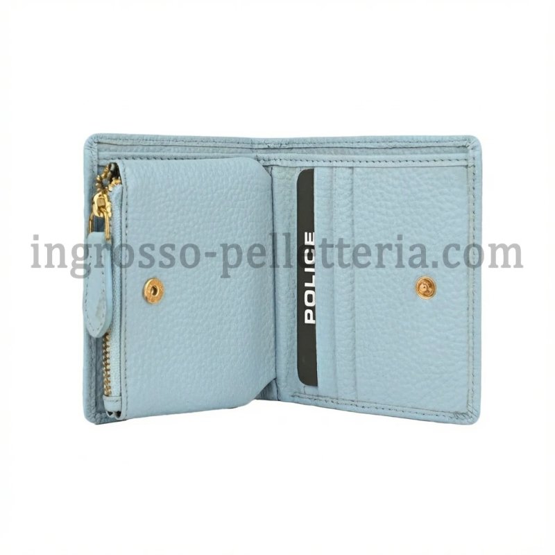 Police Women's Compact Genuine Leather Wallet with Snap and Zip, Coin Pocket and Gift Box — view 35