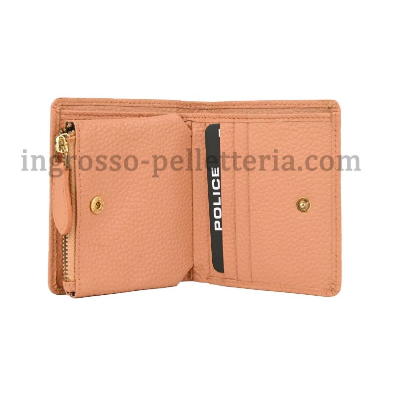 Police Women's Compact Genuine Leather Wallet with Snap and Zip, Coin Pocket and Gift Box — view 19