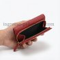 Police Cartera de Mujer en Piel Auténtica Compacta con Botón y Cremallera, Monedero y Caja de Regalo — vista trasera