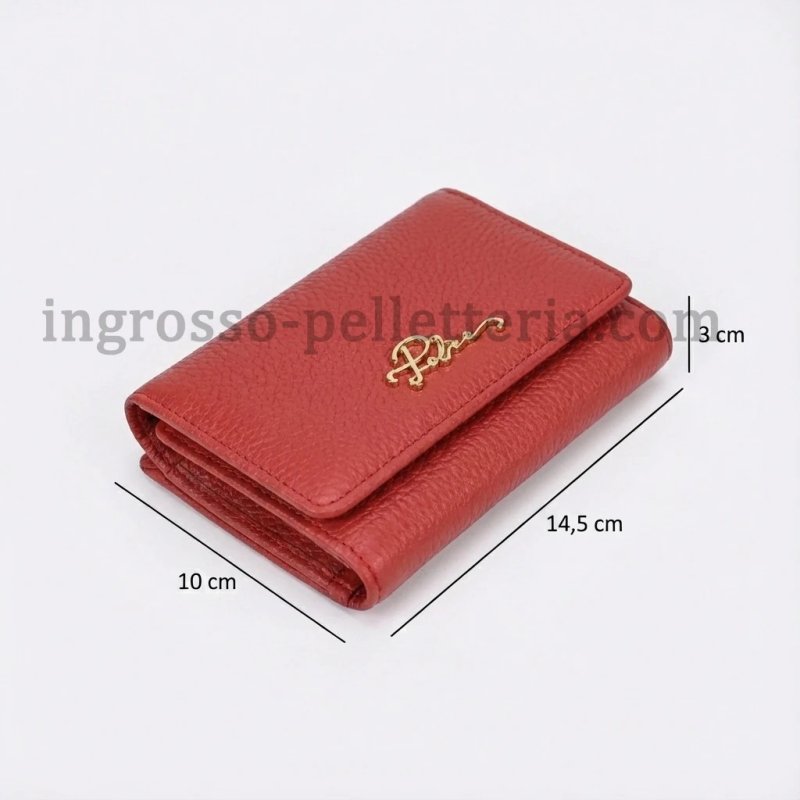 Police Women's Compact Genuine Leather Wallet with Snap and Zip, Coin Pocket and Gift Box — inside