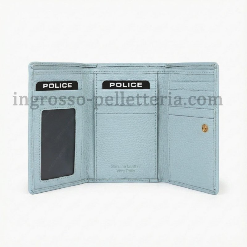 Police Women's Compact Genuine Leather Wallet with Snap and Zip, Coin Pocket and Gift Box — view 30