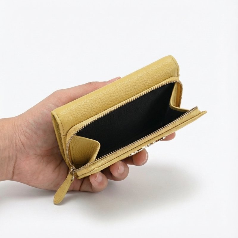 Police Cartera de Mujer en Piel Auténtica Compacta con Botón y Cremallera, Monedero y Caja de Regalo — vista 38