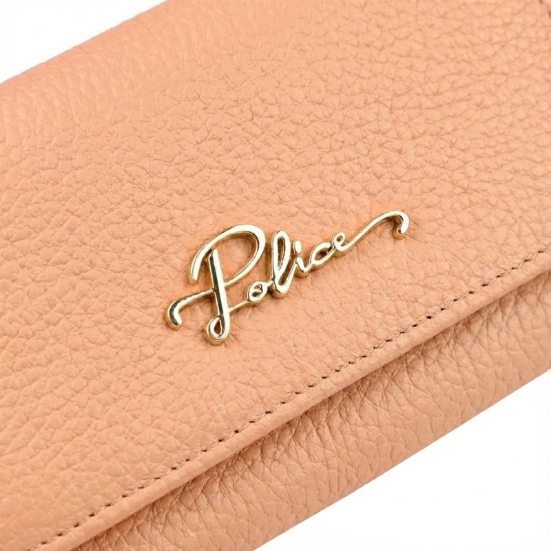 Police Cartera de Mujer en Piel Auténtica Compacta con Botón y Cremallera, Monedero y Caja de Regalo — vista 55