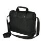 Police Sac de Travail Homme Noir, en PU, Bandoulière Porte-PC, Besace Porte-documents, Bureau, Université, Cartable Business