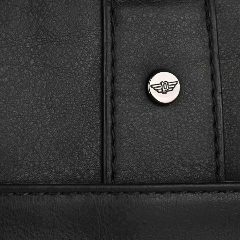 Police Sac de Travail Homme Noir, en PU, Bandoulière Porte-PC, Besace Porte-documents, Bureau, Université, Cartable … — vue 8