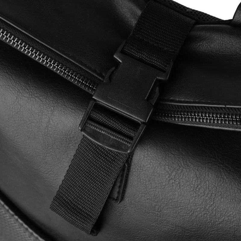 Police Men's Black Elegant Backpack, in PU, For Work, with Laptop Compartment up to 17'', Travel, University, 16 L — inside