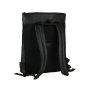 Police Rucksack Herren Schwarz Elegant, aus PU, für die Arbeit, mit Laptopfach bis 17'', Reise, Universität, 16 L — Detail