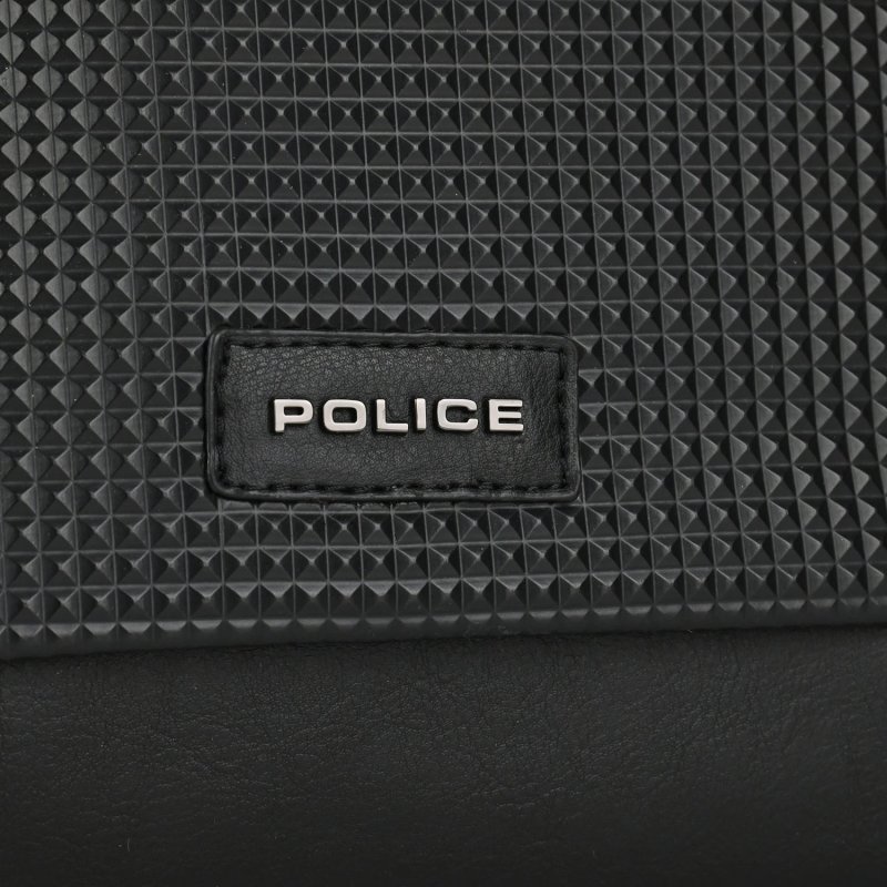 Police Men's Black Elegant Backpack, in PU, For Work, with Laptop Compartment up to 17'', Travel, University, 16 L — view 11