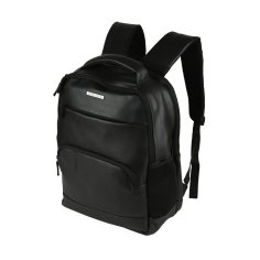 Police Elegant Casual Black Backpack, in PU, Padded Shoulder Straps, Durable and Resistant, University 30 L