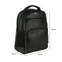 Sac à dos Police Casual Élégant Noir, en PU, Bretelles Rembourrées, Durable et Résistant, Université 30 L — vue 7