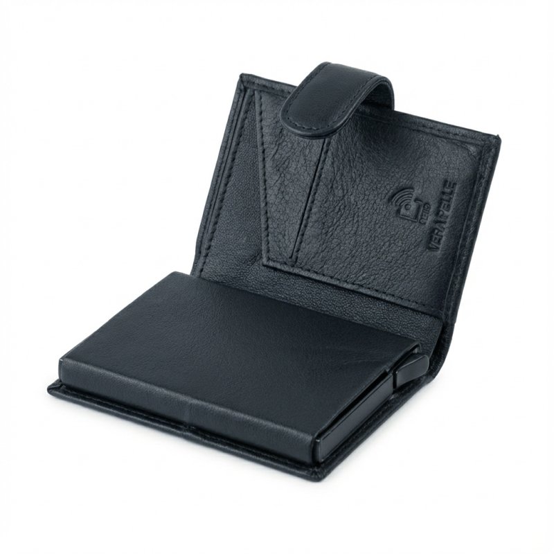 BIAGIOTTI UOMO Cartera Automática en Piel Auténtica con Carcasa Porta Tarjetas RFID, Bolsillo para Mo… — detalle del logotipo