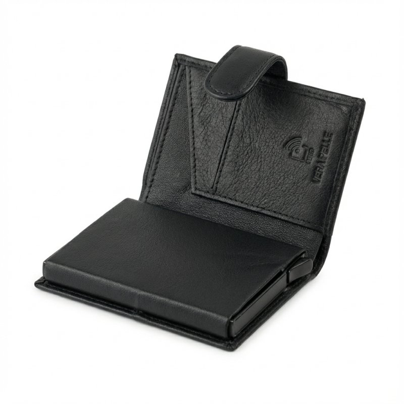 BIAGIOTTI UOMO Automatic Genuine Leather Wallet with RFID Card Case, Coin Pocket and Snap Closure, With Box — view 13