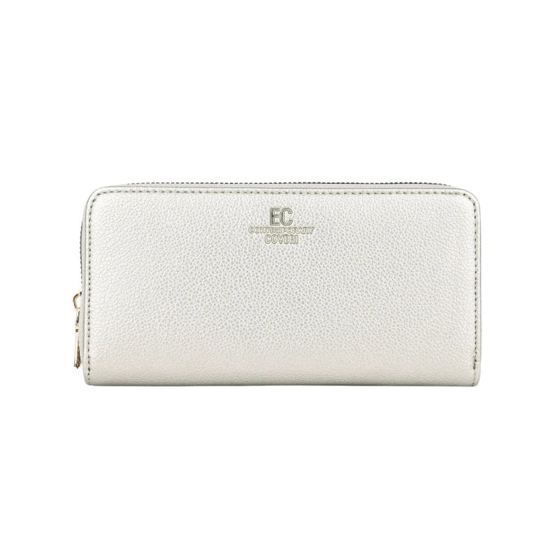 EC Contemporary Coveri Women's Large Wallet in Hammered-Effect PU, Zip Around, With Box — view 17