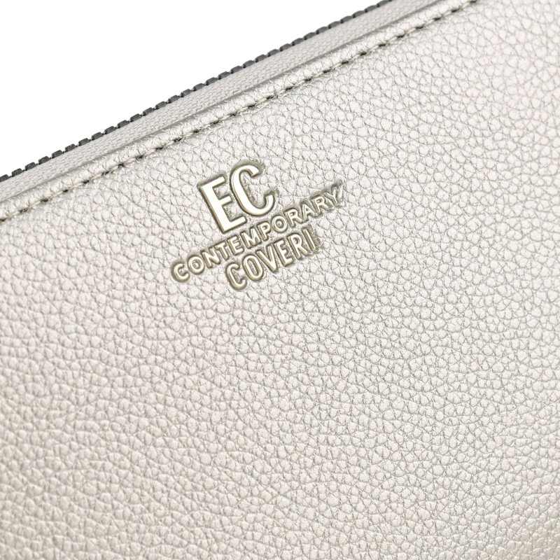 EC Contemporary Coveri Women's Large Wallet in Hammered-Effect PU, Zip Around, With Box — view 24