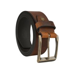 No Limits Herrengürtel, echtes Leder, 4 cm, kürzbar, ohne Nähte, sportlich Used-Look, Schnalle gealtertes Messing