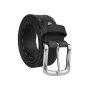 No Limits Herrengürtel aus echtem Leder, 4 cm hoch, kürzbar, mit Sattelstich-Naht, Schnalle nickelfrei