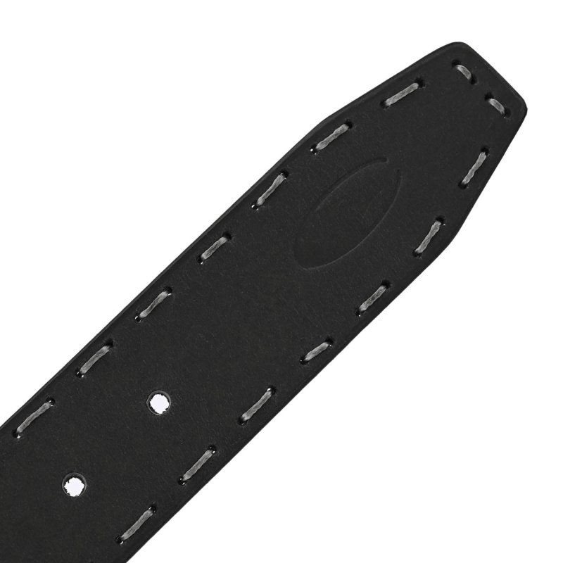 No Limits Cintura Uomo in Vera Pelle, Alta 4 cm, Accorciabile, Con Cucitura Marca Punto, Fibbia Nickel Free — interno