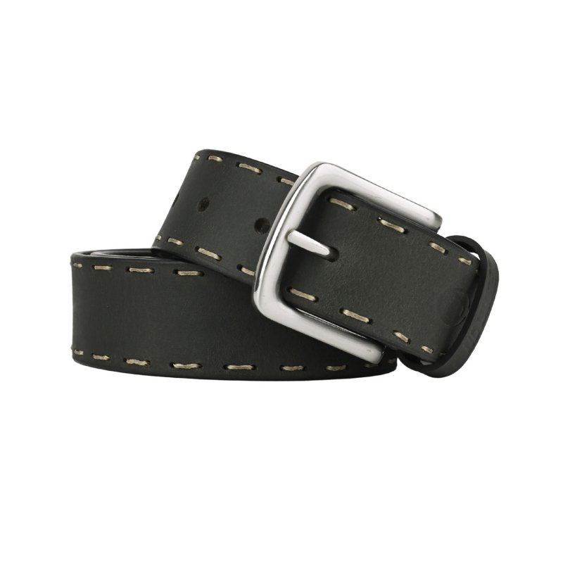 No Limits Men's Belt in Genuine Leather, 4 cm High, Can Be Shortened, Saddle Stitching, Nickel Free Buckle — view 8