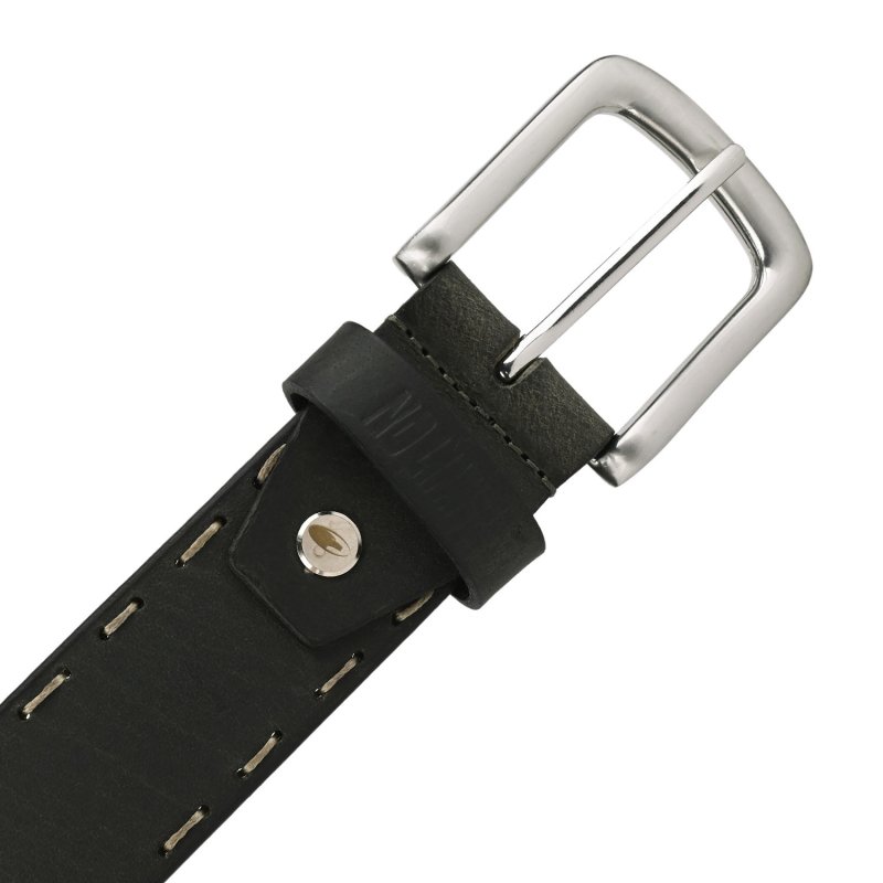 Ceinture Homme No Limits en cuir véritable, haute de 4 cm, raccourcissable, avec couture point sellier, boucle sans … — vue 9