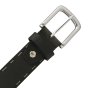 Cinturón de Hombre No Limits en piel auténtica, alto de 4 cm, acortable, con costura de punto de silla, hebilla si… — vista 9