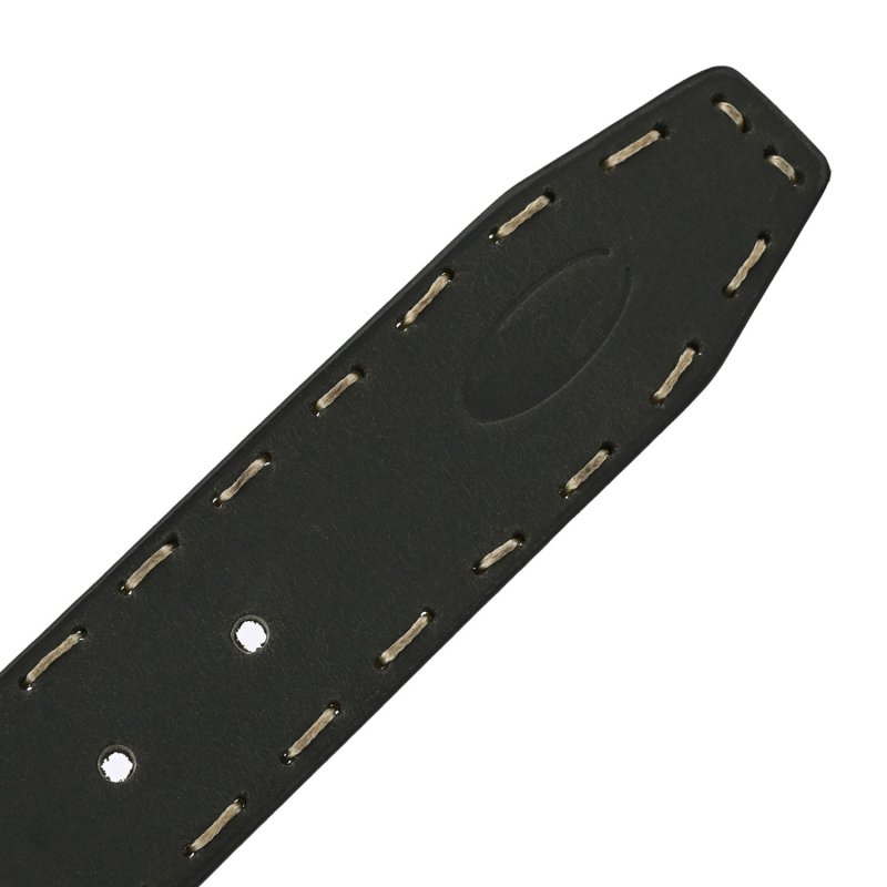 Cinturón de Hombre No Limits en piel auténtica, alto de 4 cm, acortable, con costura de punto de silla, hebilla s… — vista 10
