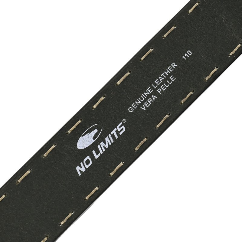 Ceinture Homme No Limits en cuir véritable, haute de 4 cm, raccourcissable, avec couture point sellier, boucle sans… — vue 12