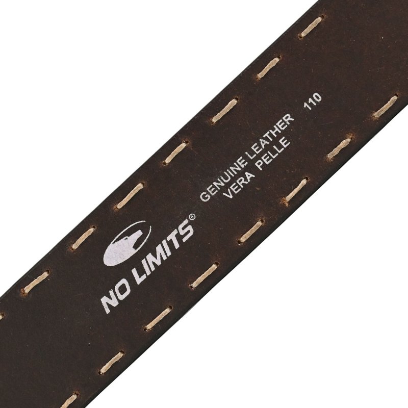 No Limits Herrengürtel aus echtem Leder, 4 cm hoch, kürzbar, mit Sattelstich-Naht, Schnalle nickelfrei — Ansicht 18