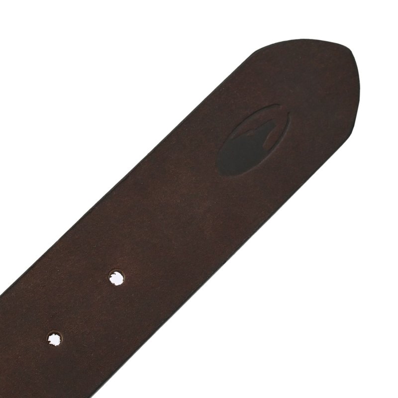 No Limits Men's Belt in Genuine Leather, 4 cm High, Can Be Shortened, No Stitching, Aged Effect, Nickel Free Buckle — inside