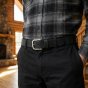 No Limits Men's Belt in Genuine Leather, 4 cm High, Can Be Shortened, No Stitching, Aged Effect, Nickel Free Buckle — view 12