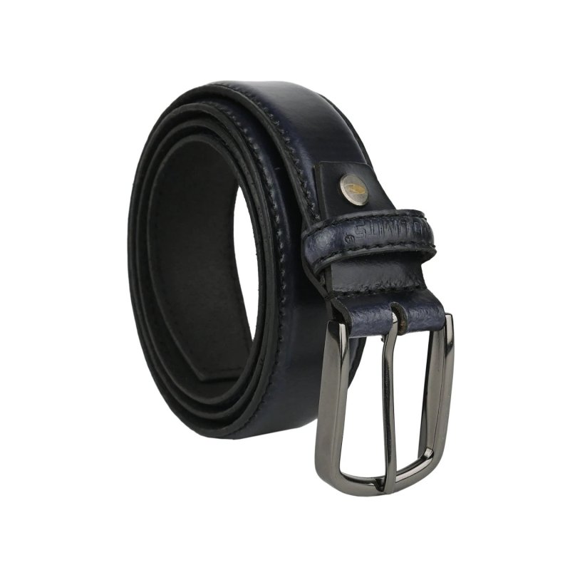 No Limits Men's Genuine Leather Belt, 3.5 cm High, Can Be Shortened, With Stitching, Classic, Used Effect, Nickel Free Buckle