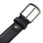 No Limits Men's Genuine Leather Belt, 3.5 cm High, Can Be Shortened, With Stitching, Classic, Used Effect, Nicke… — back view