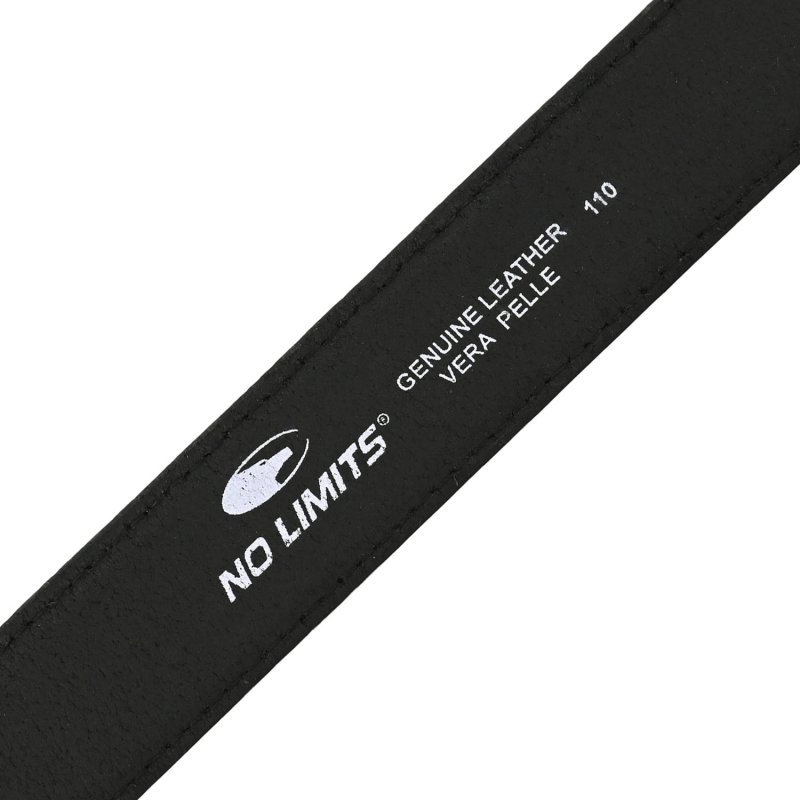 Ceinture Homme No Limits en cuir véritable, 3,5 cm, raccourcissable, avec coutures, classique, effet used, boucle s… — détail