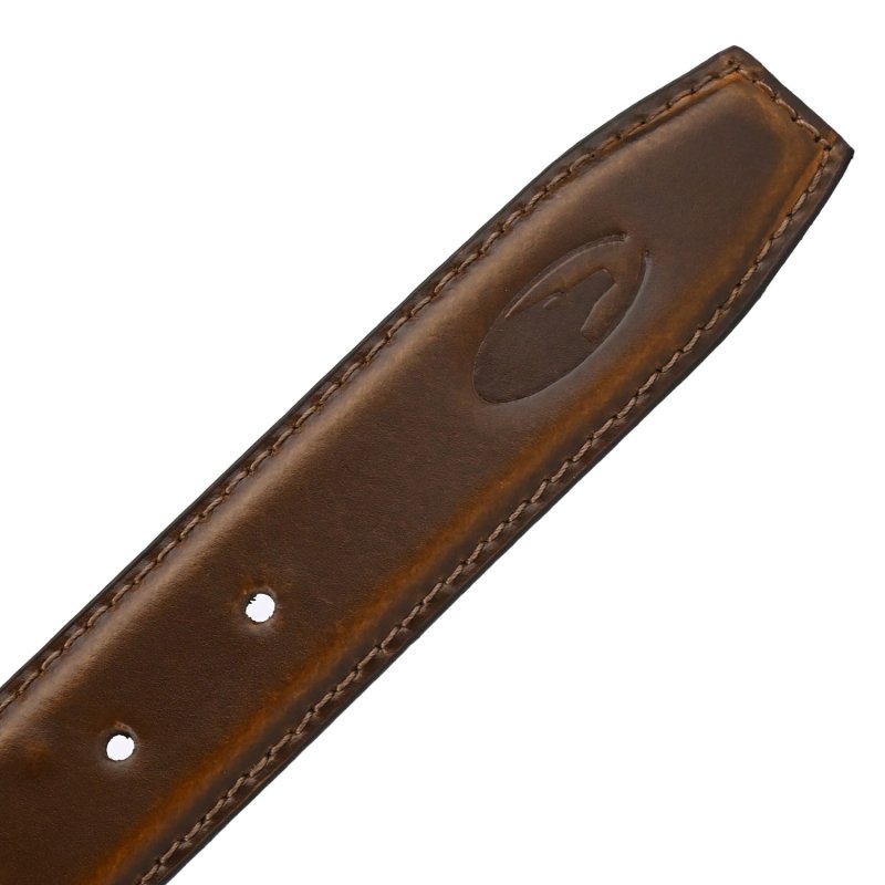 No Limits Men's Genuine Leather Belt, 3.5 cm High, Can Be Shortened, With Stitching, Classic, Used Effect, Nickel … — view 10