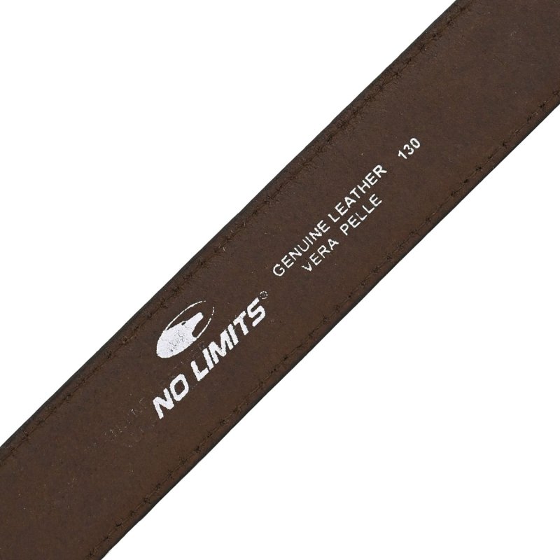 No Limits Men's Genuine Leather Belt, 3.5 cm High, Can Be Shortened, With Stitching, Classic, Used Effect, Nickel … — view 11
