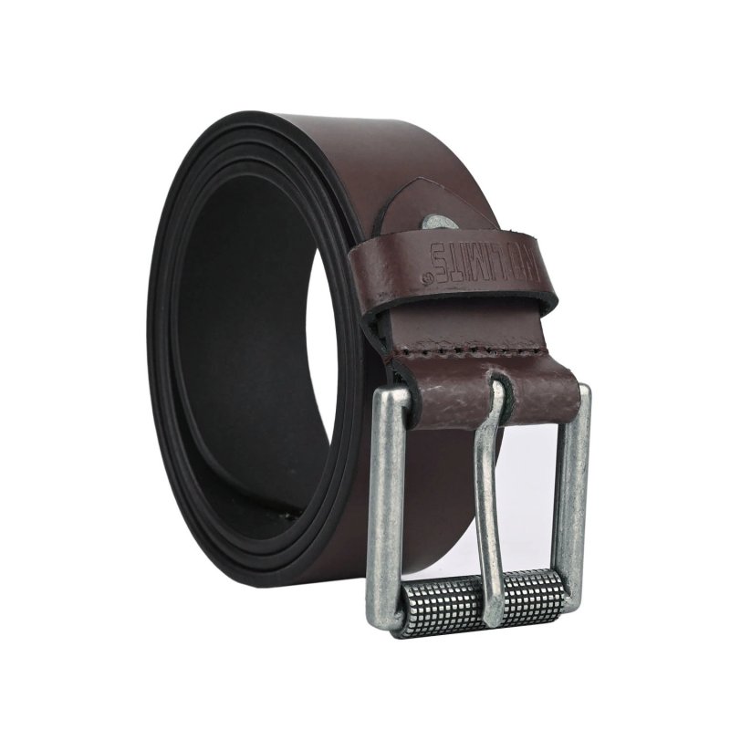 No Limits Men's Genuine Leather Belt, 4 cm High, Can Be Shortened, No Stitching, Nickel Free Roller Buckle Aged Eff… — view 7