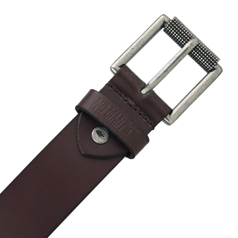 Ceinture Homme No Limits en cuir véritable, 4 cm, raccourcissable, sans coutures, boucle à rouleau sans nickel effet… — vue 9
