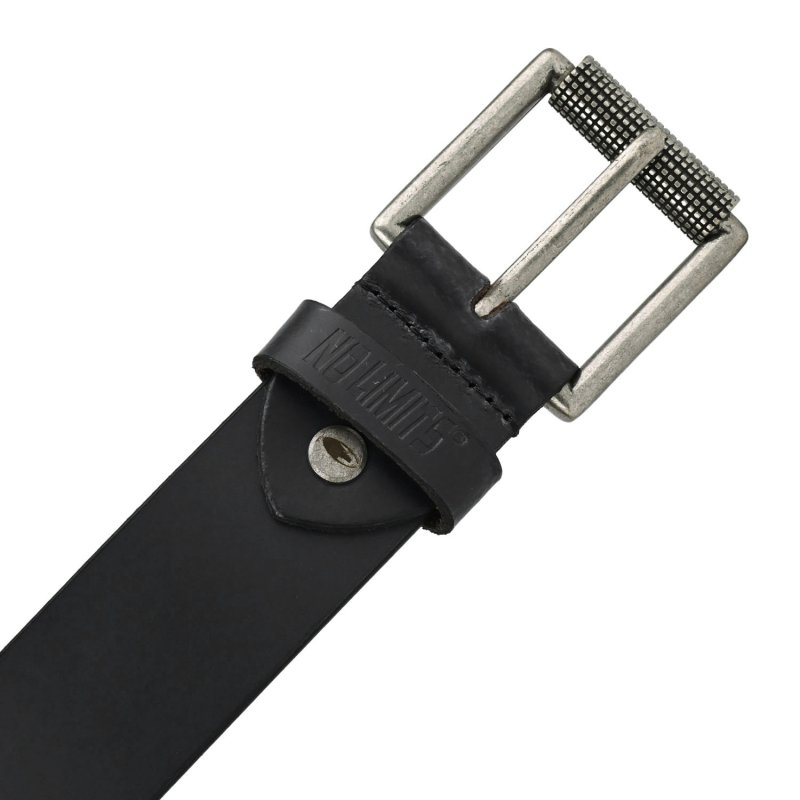 No Limits Men's Genuine Leather Belt, 4 cm High, Can Be Shortened, No Stitching, Nickel Free Roller Buckle Aged Ef… — view 14