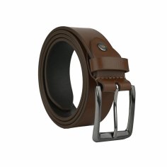 Cinturón de Hombre No Limits en piel auténtica, alto de 3,5 cm, acortable, sin costuras, elegante y casual, hebilla sin níqu…