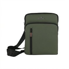 No Limits Men's Crossbody Bag with Adjustable Shoulder Strap, Waterproof, Soft-Touch, Orange Lining, Multi-Pocket, Large