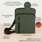No Limits Men's Crossbody Bag with Adjustable Shoulder Strap, Waterproof, Soft-Touch, Orange Lining, Multi-Pock… — front view