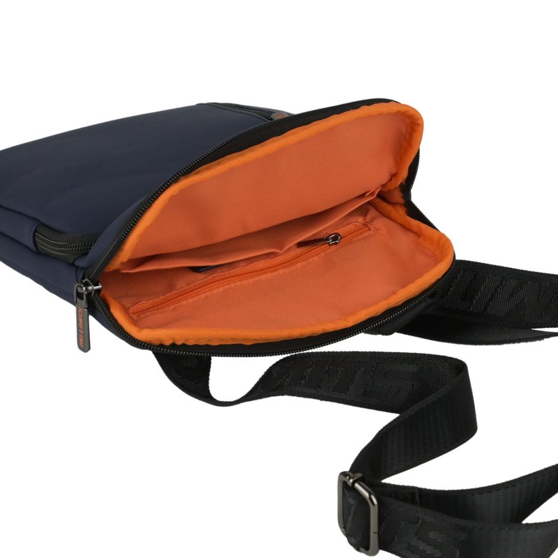 No Limits Men's Crossbody Bag with Adjustable Shoulder Strap, Waterproof, Soft-Touch, Orange Lining, Multi-Pocket,… — view 10