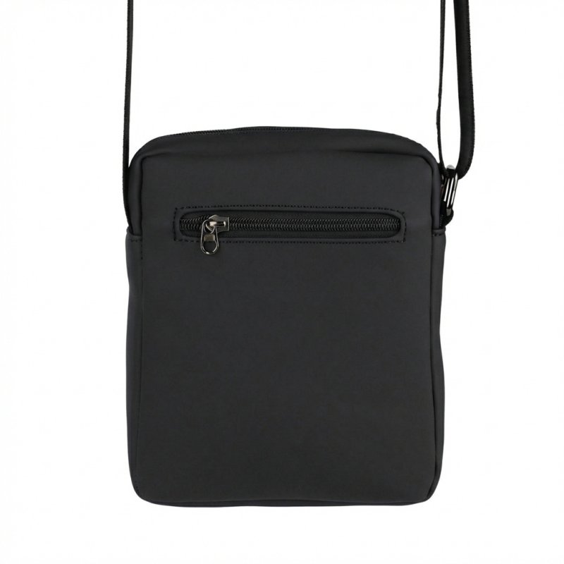No Limits Herren-Umhängetasche, Wasserdicht, Soft-Touch, Orangefarbenes Futter, Multi-Tasche, Klein — Innenansicht