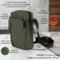 No Limits Bolso Bandolera para Hombre Ajustable, Impermeable, Efecto Soft-Touch y Forro Naranja, Multibolsillo, P… — vista 17